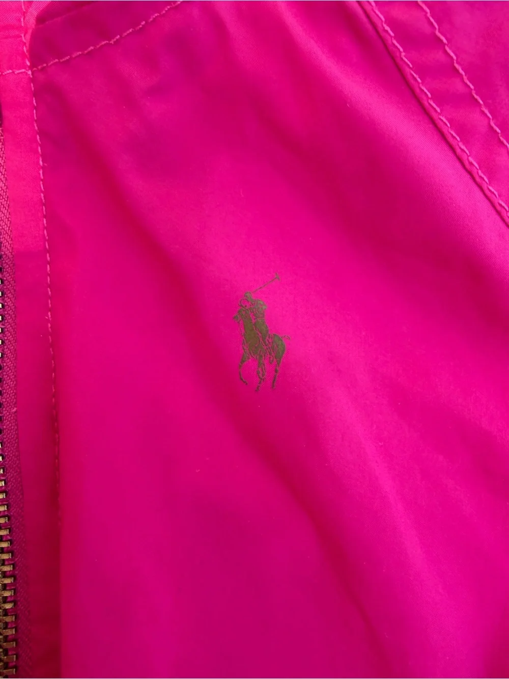 Ralph Lauren Kids Hooded Raincoat in Bright Pink